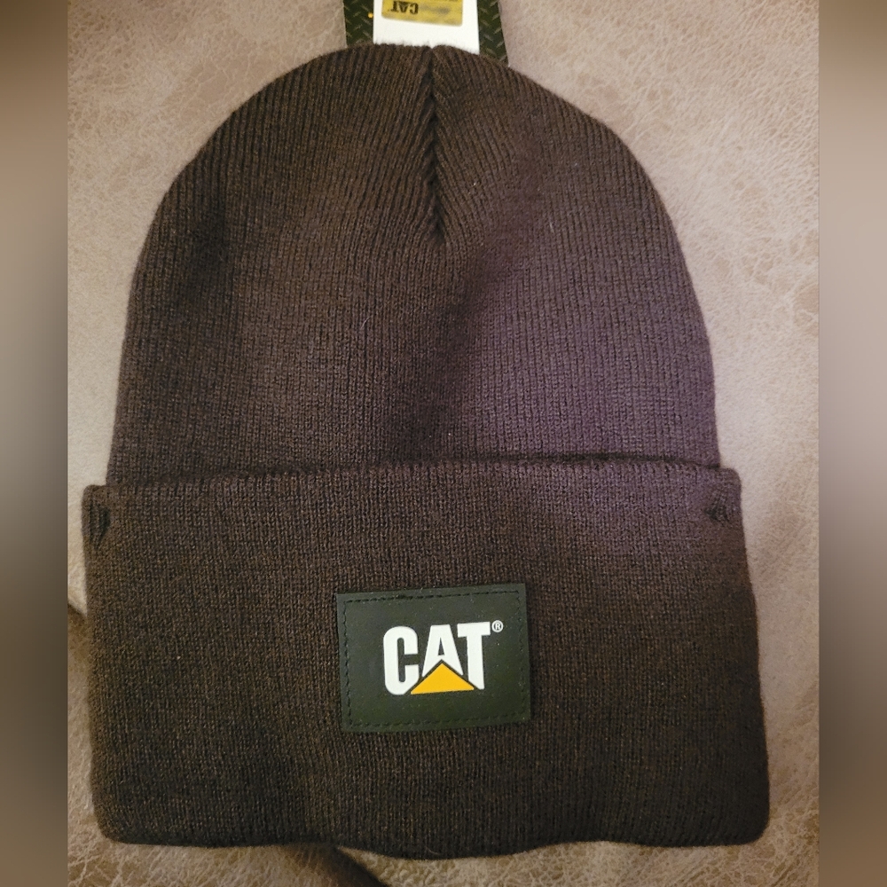 CAT beanie, stocking hat, dark brown, beanie, nwt